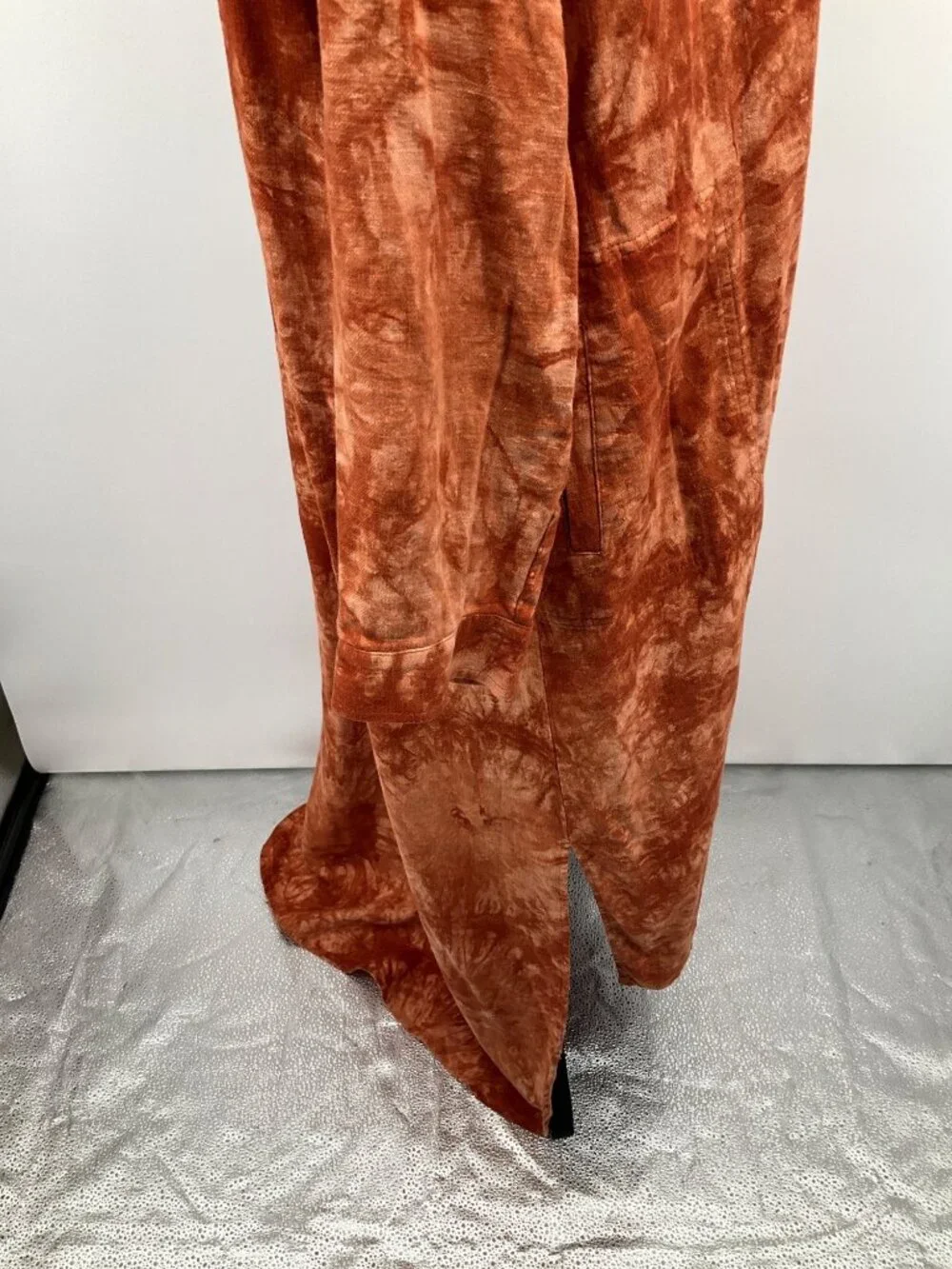 Soft Surroundings XL Burnt Orange Linen Blend Midi Tunic Dress